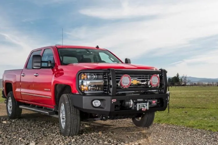 ARB 2262010 Chevy Silverado 2500/3500 2015-2018 Modular Full Deluxe Front Bumper Winch Ready with Grille Guard