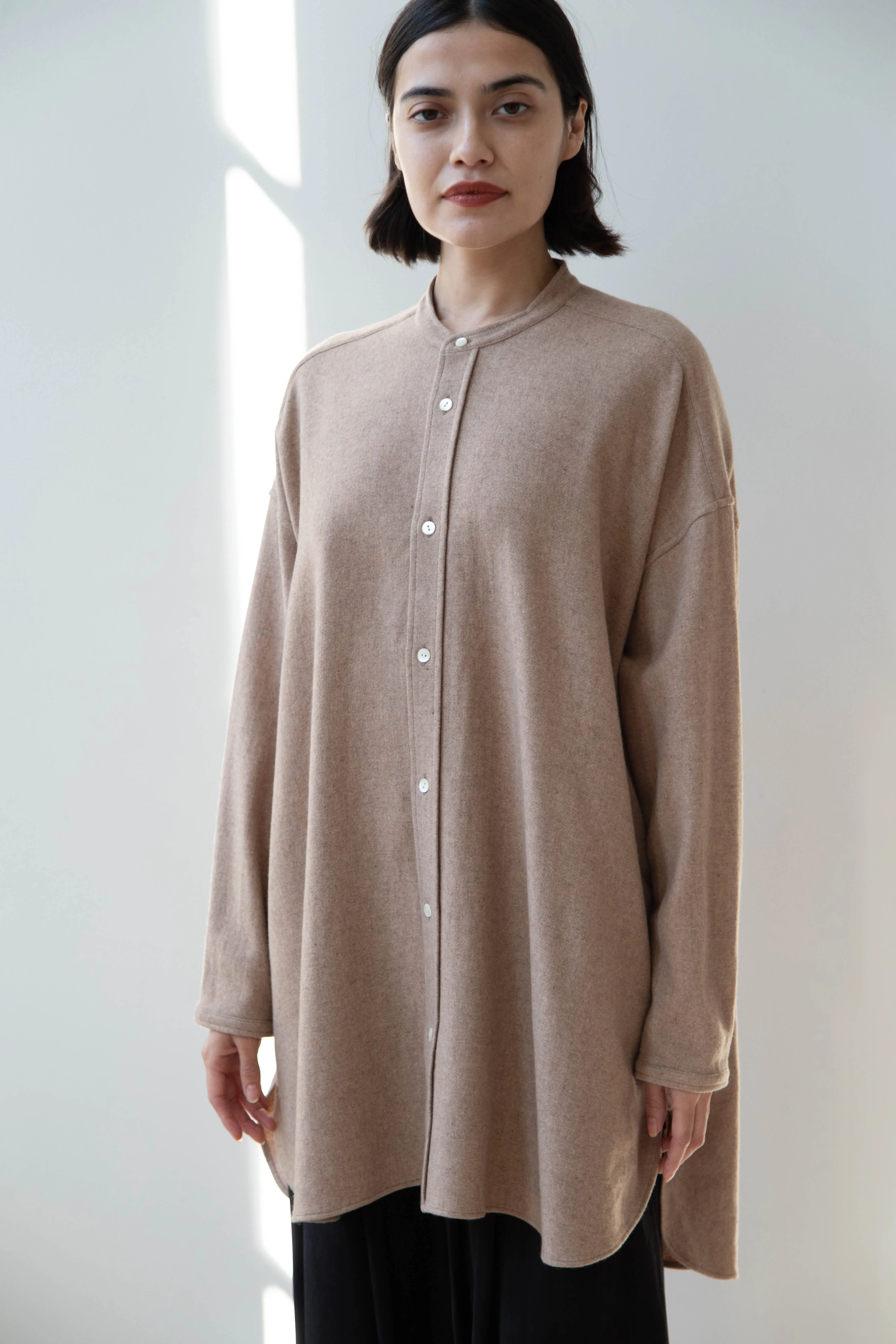 Arts & Science | Open Front Night Shirt in Cashmere & Wool