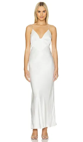 Bardot Capri Diamonte Slip Dress in White