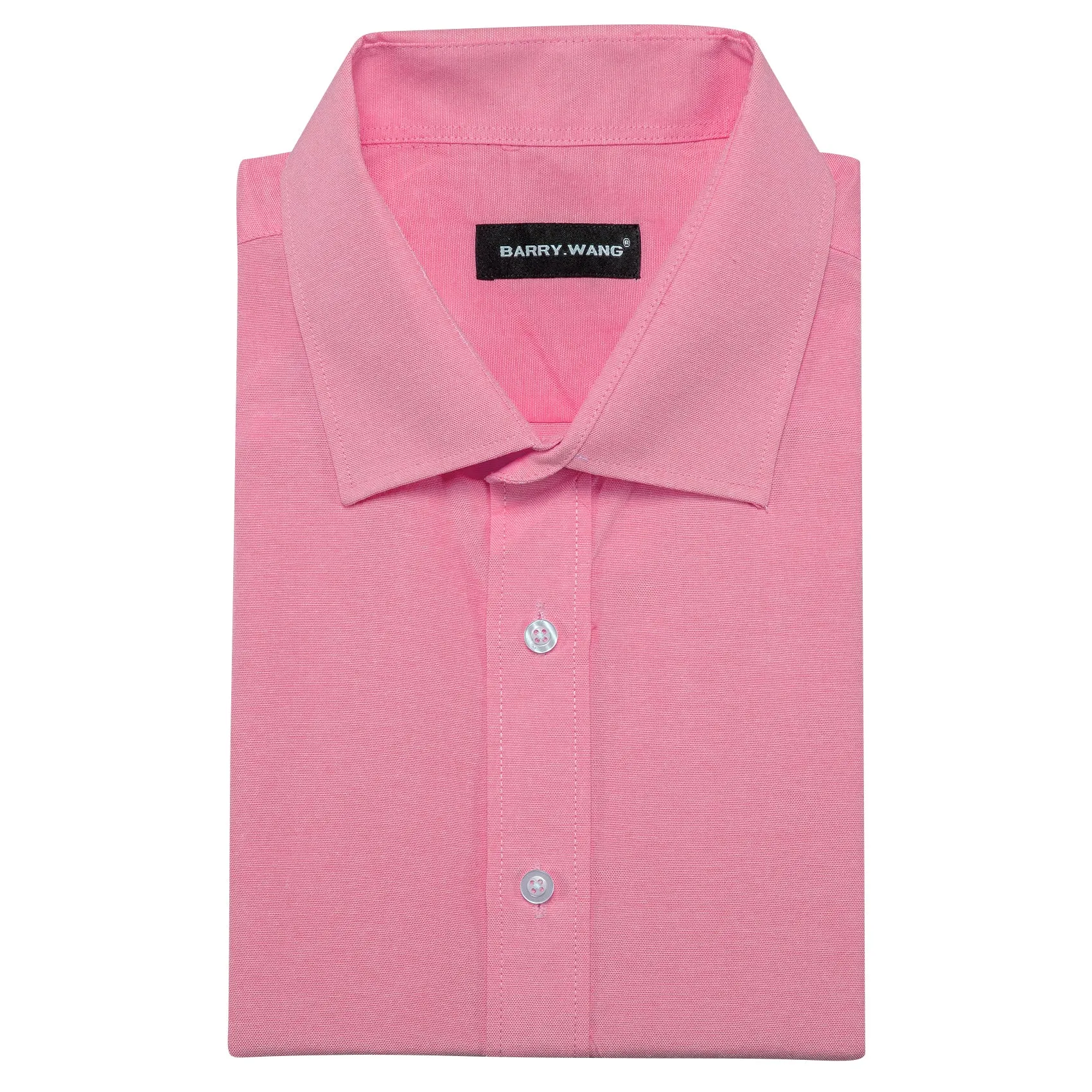 Barry.wang Pink Solid Silk Shirt