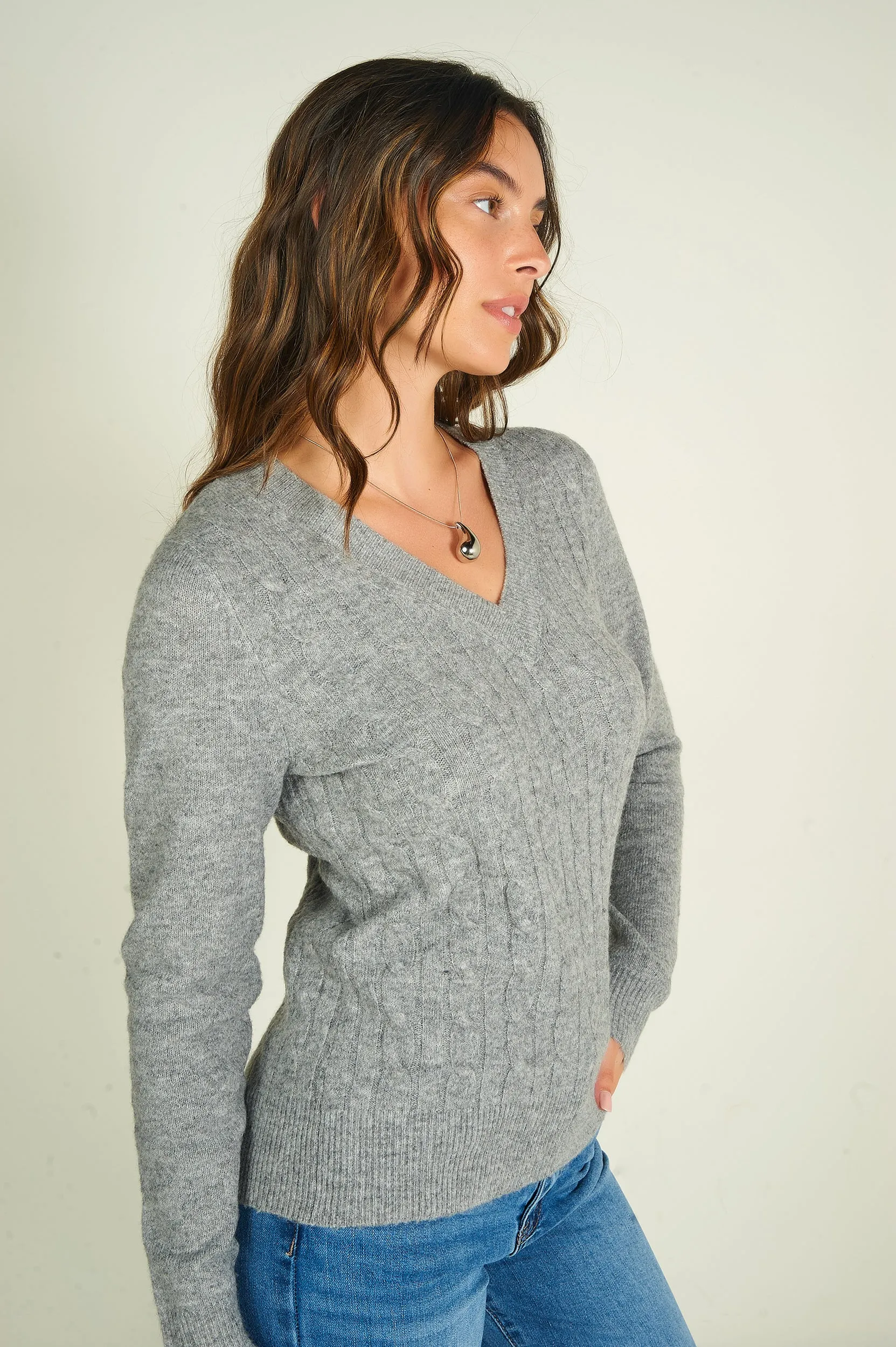 Chandail en tricot torsadé - CYRIELLE - (E-C11)