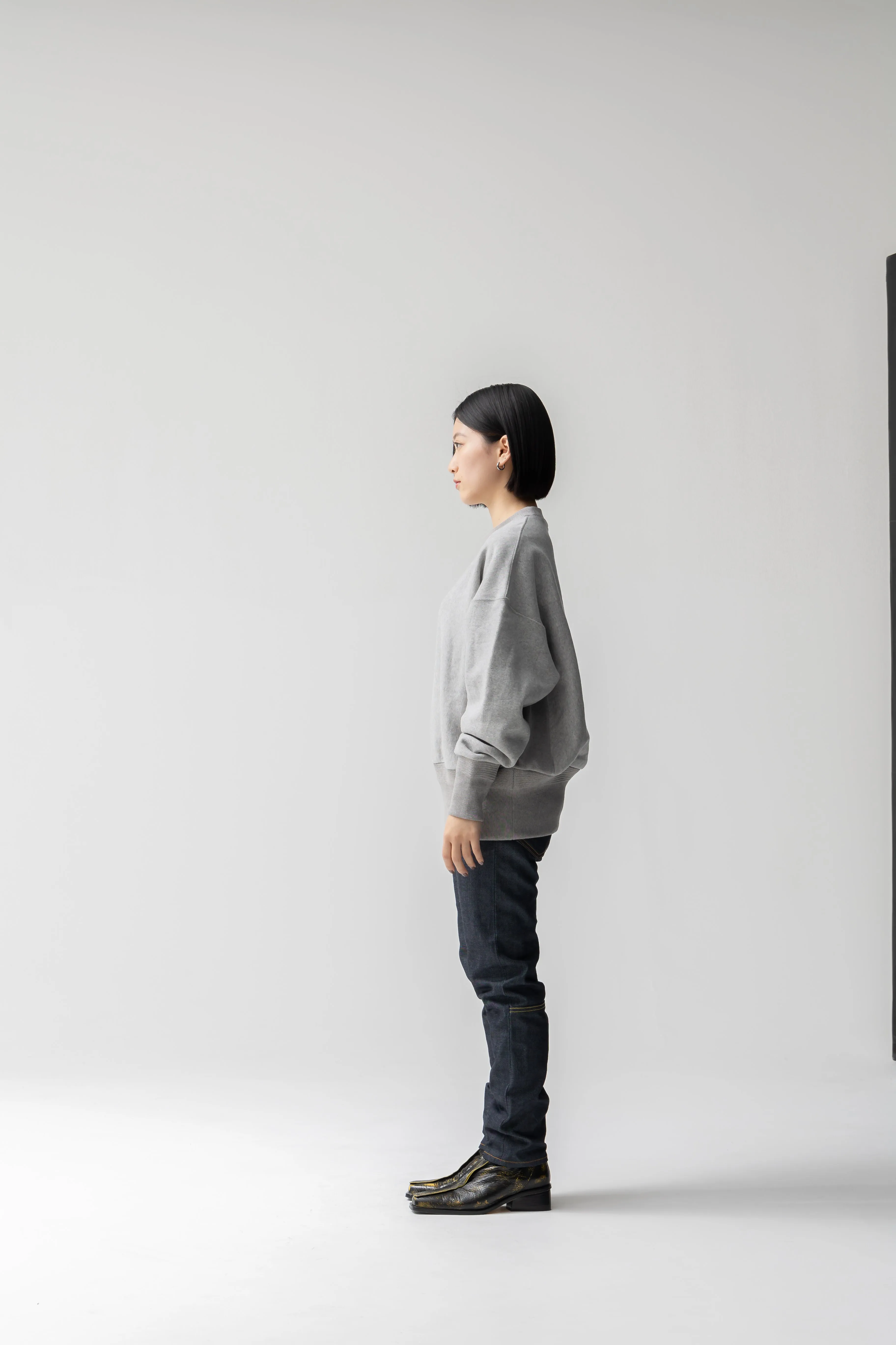 CREW NECK SWEATSHIRT -Milena- .06【HEATHER GREY】