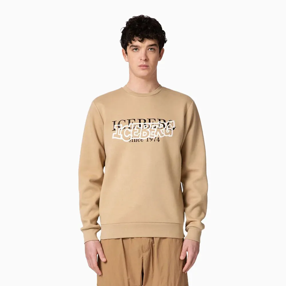 Double Logo Sweatshirt (Tan) - I23E05463151472