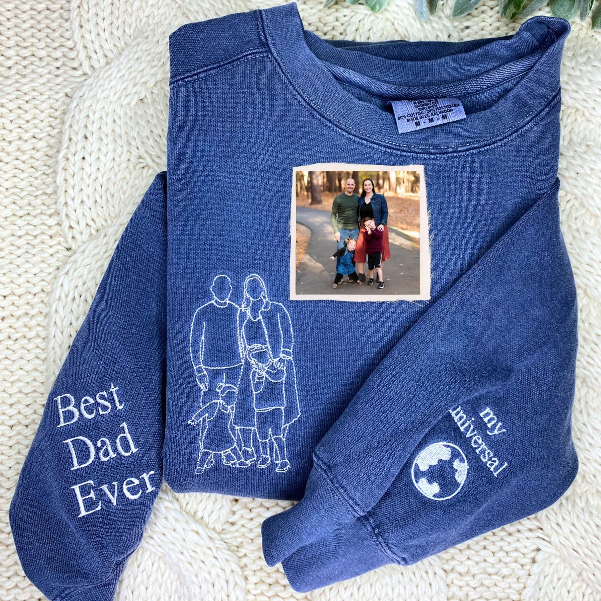 Father and Son Sweatshirt, Hoodie, Personalized Fathers Day Gifts from Portrait Photo Sweatshirt, Unique Gifts for Dad