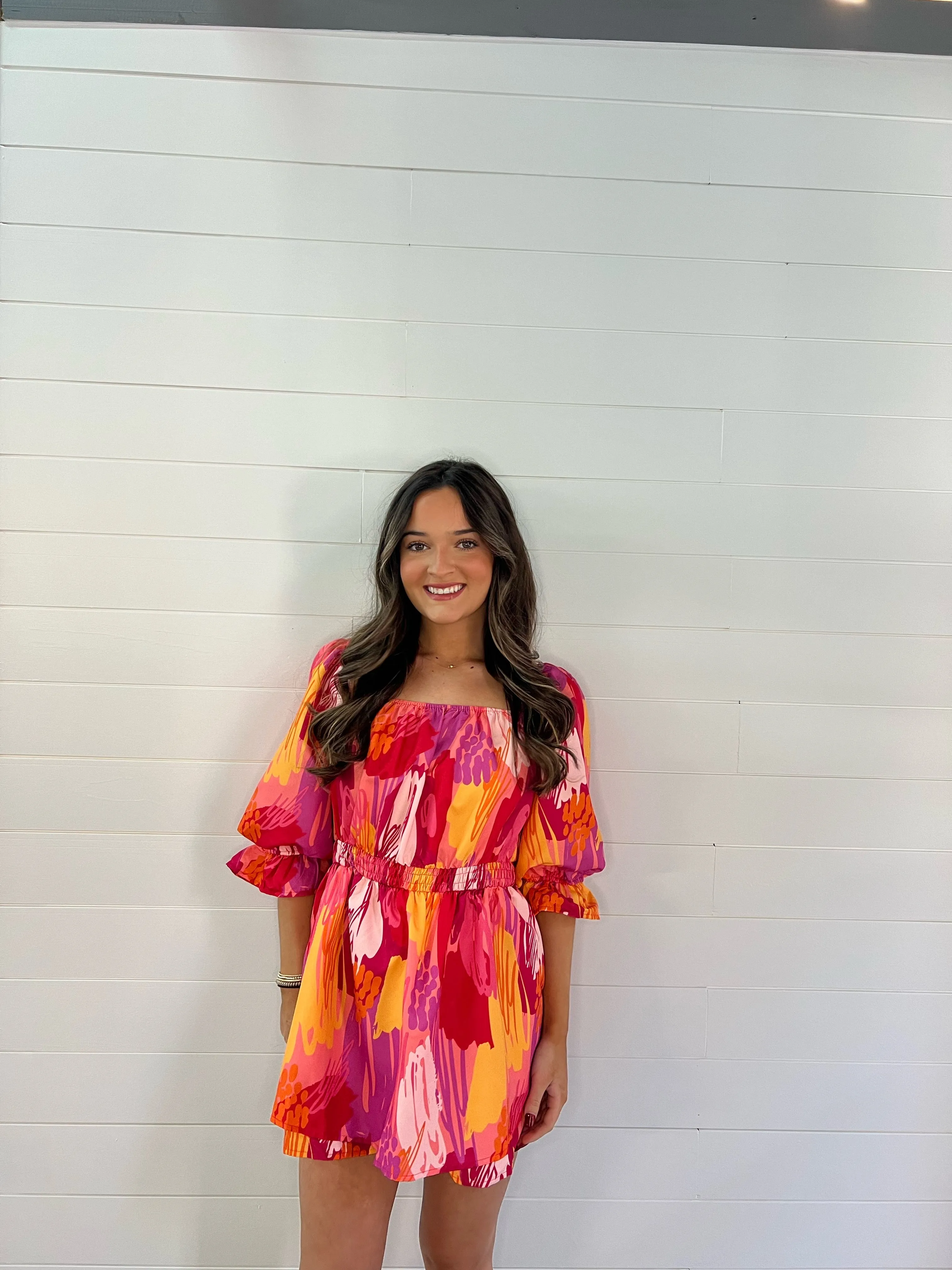 Feeling Flirty Romper in Pink
