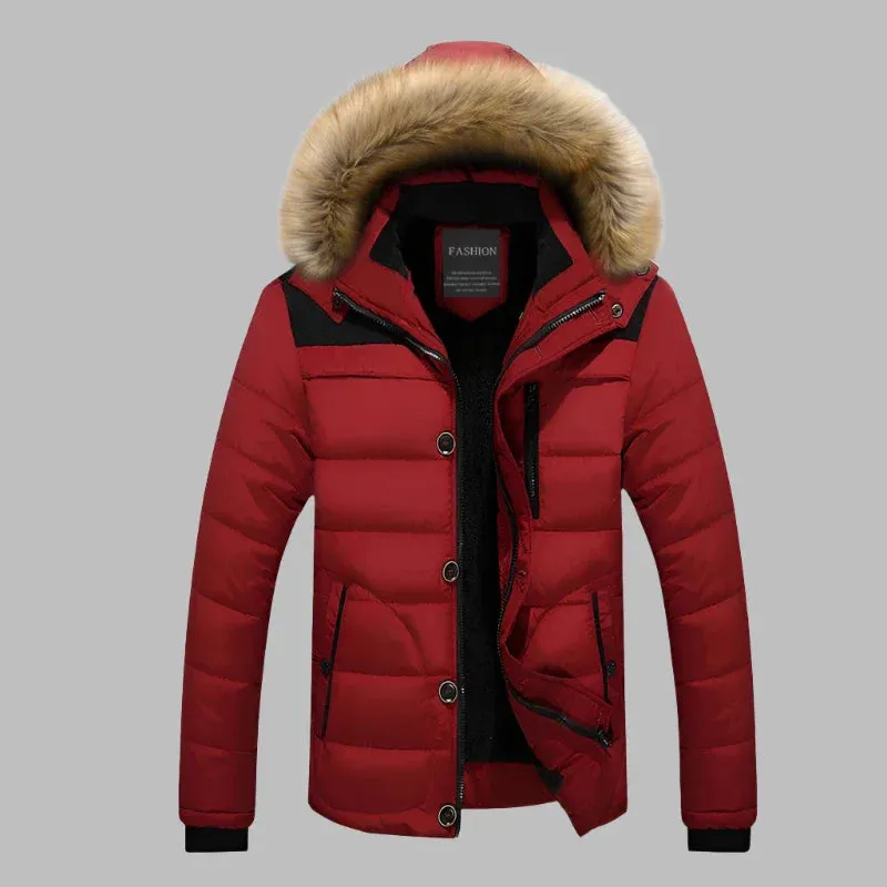 FjordShield Parka | Langer wasserdichter Parka-Wintermantel für Herren mit Fellkragen und Fleecefutter