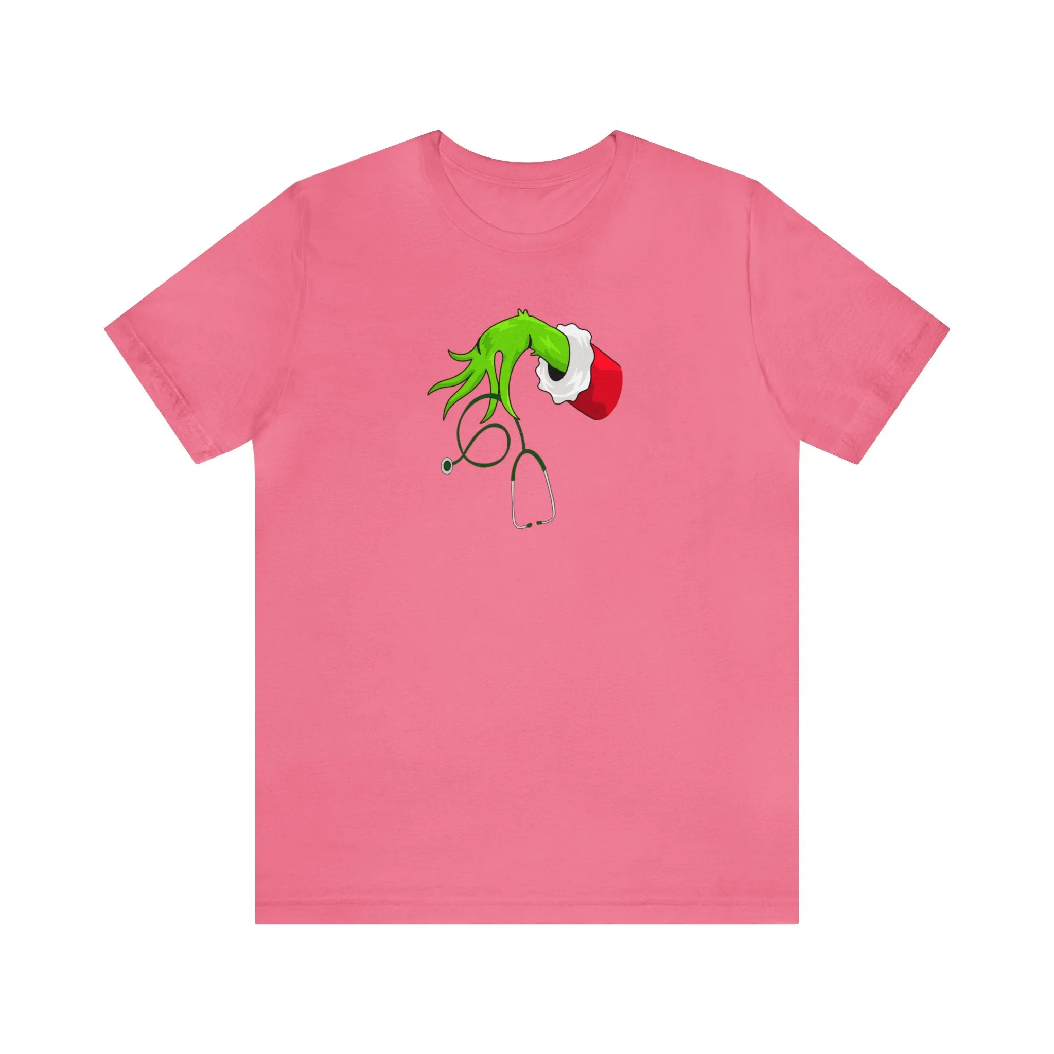 Grinch Nurse Christmas Unisex Jersey Short Sleeve Tee