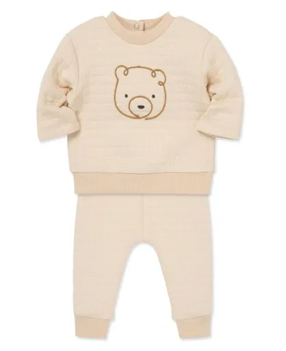 Khaki Bear Sweatshirt Set