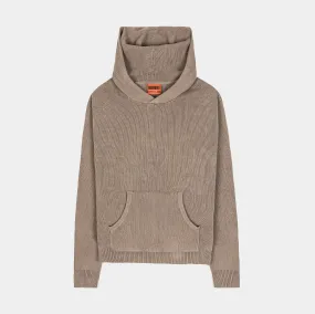 Knit Pullover Mens Hoodie (Taupe)
