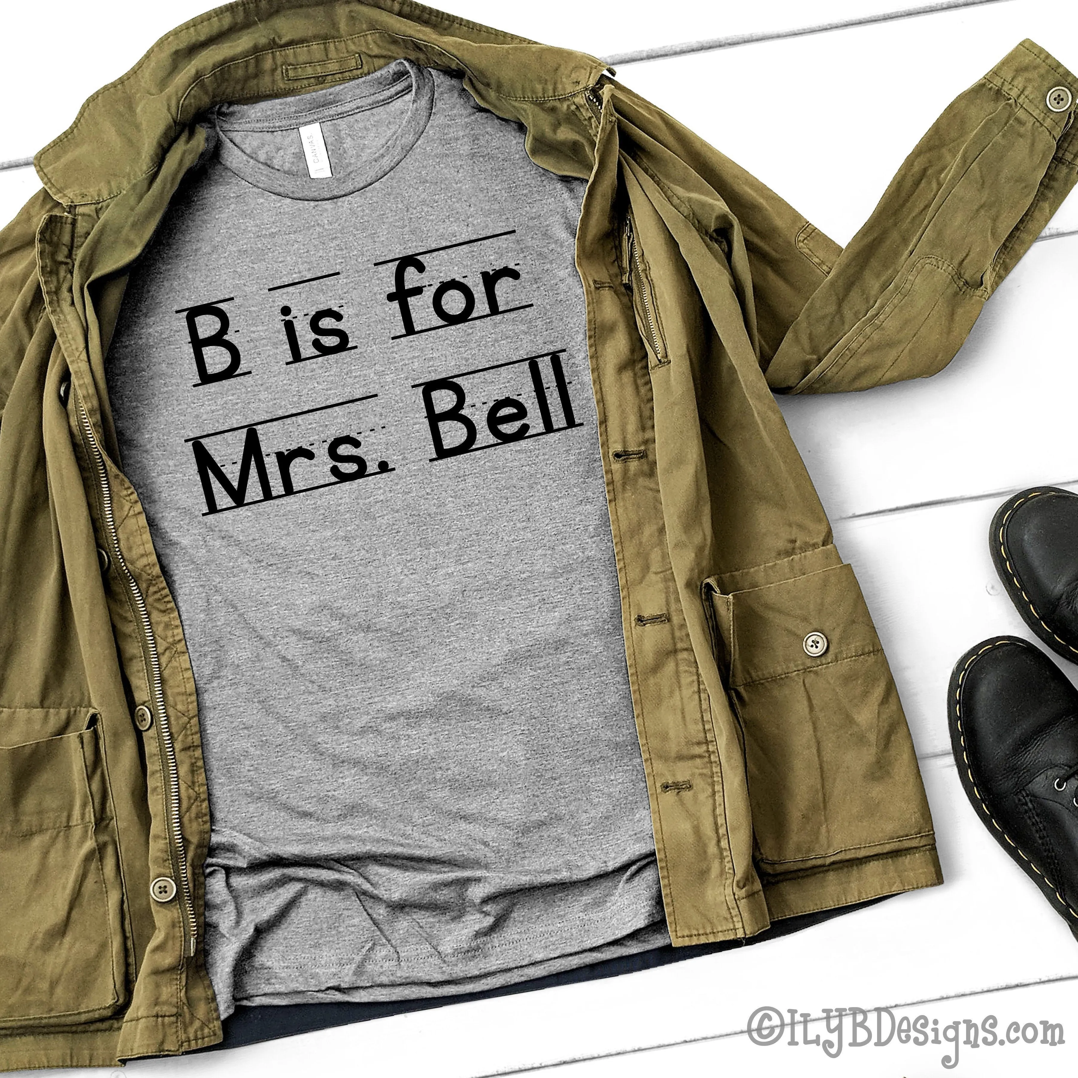 Letter is for Name Personalized Teacher Name Shirt | Back to School Teacher Shirts