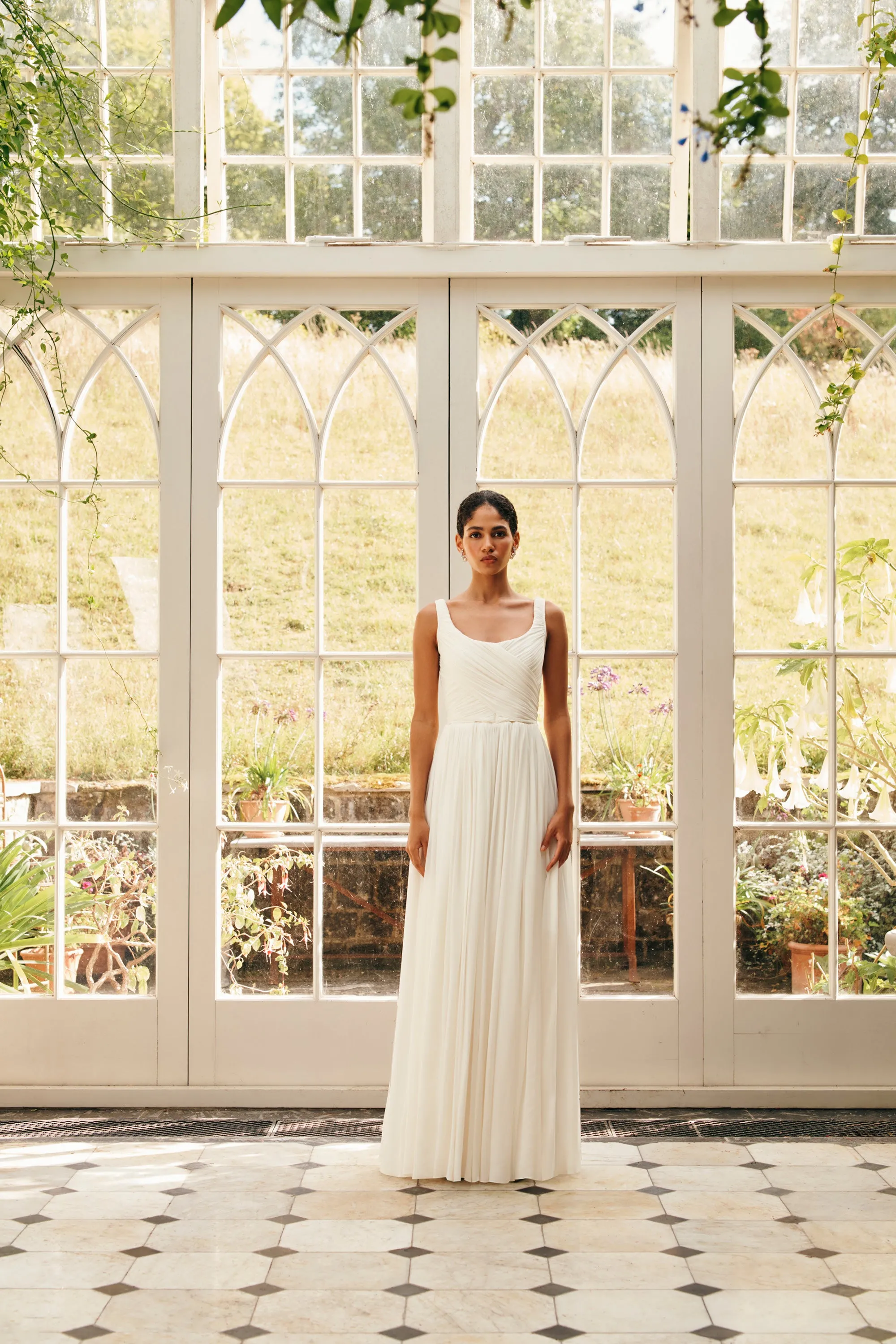 Marcia Bridal Dress in Ivory Silk Georgette
