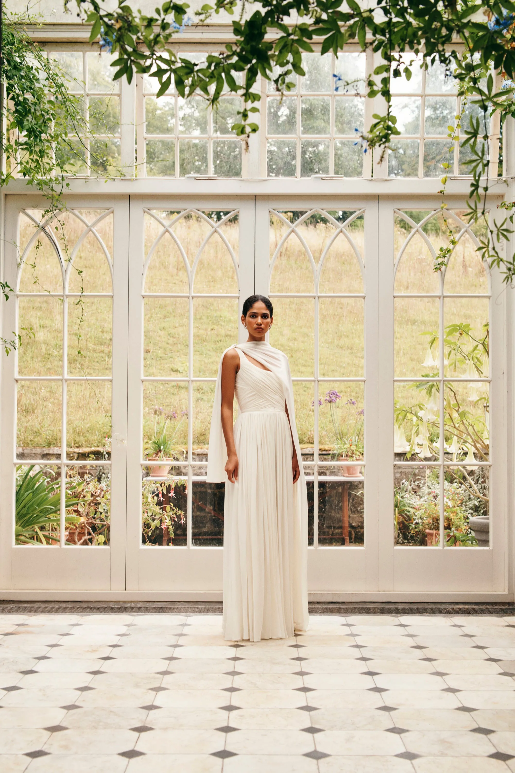 Marcia Bridal Dress in Ivory Silk Georgette