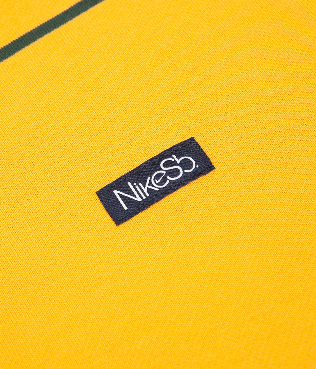 Nike SB Everett Stripe Crewneck Sweatshirt - Yellow Ochre / Obsidian