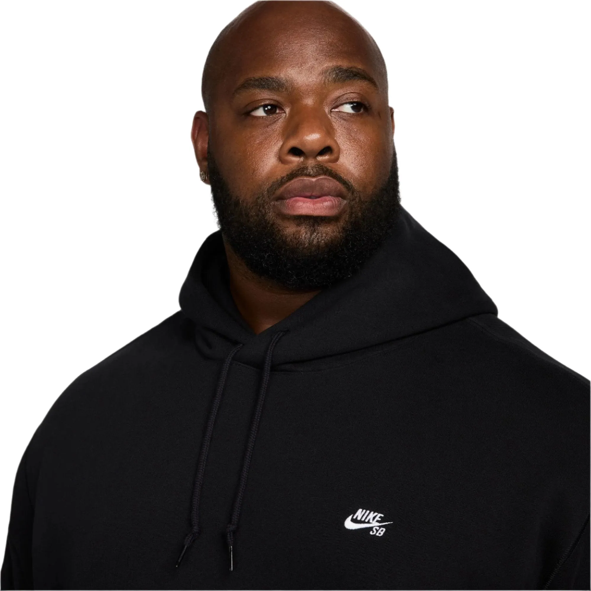 Nike SB - Fleece Pullover Skate Hoodie in Black/White