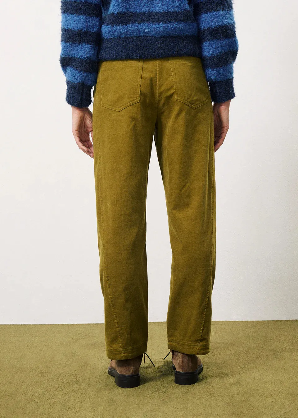 Olive Cord Trousers - Last One (size Large)