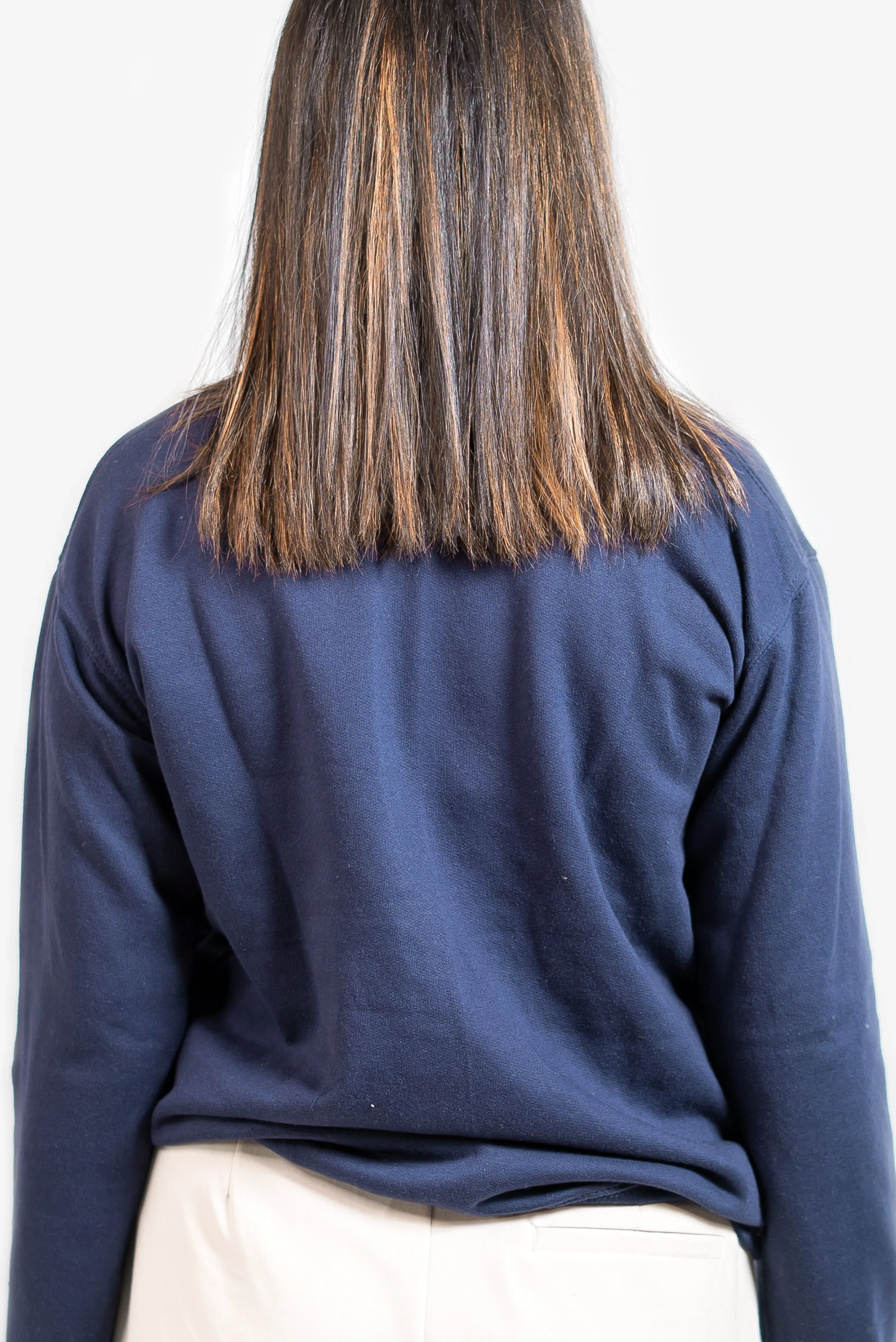 Plain Dark Blue Sweatshirt // Women
