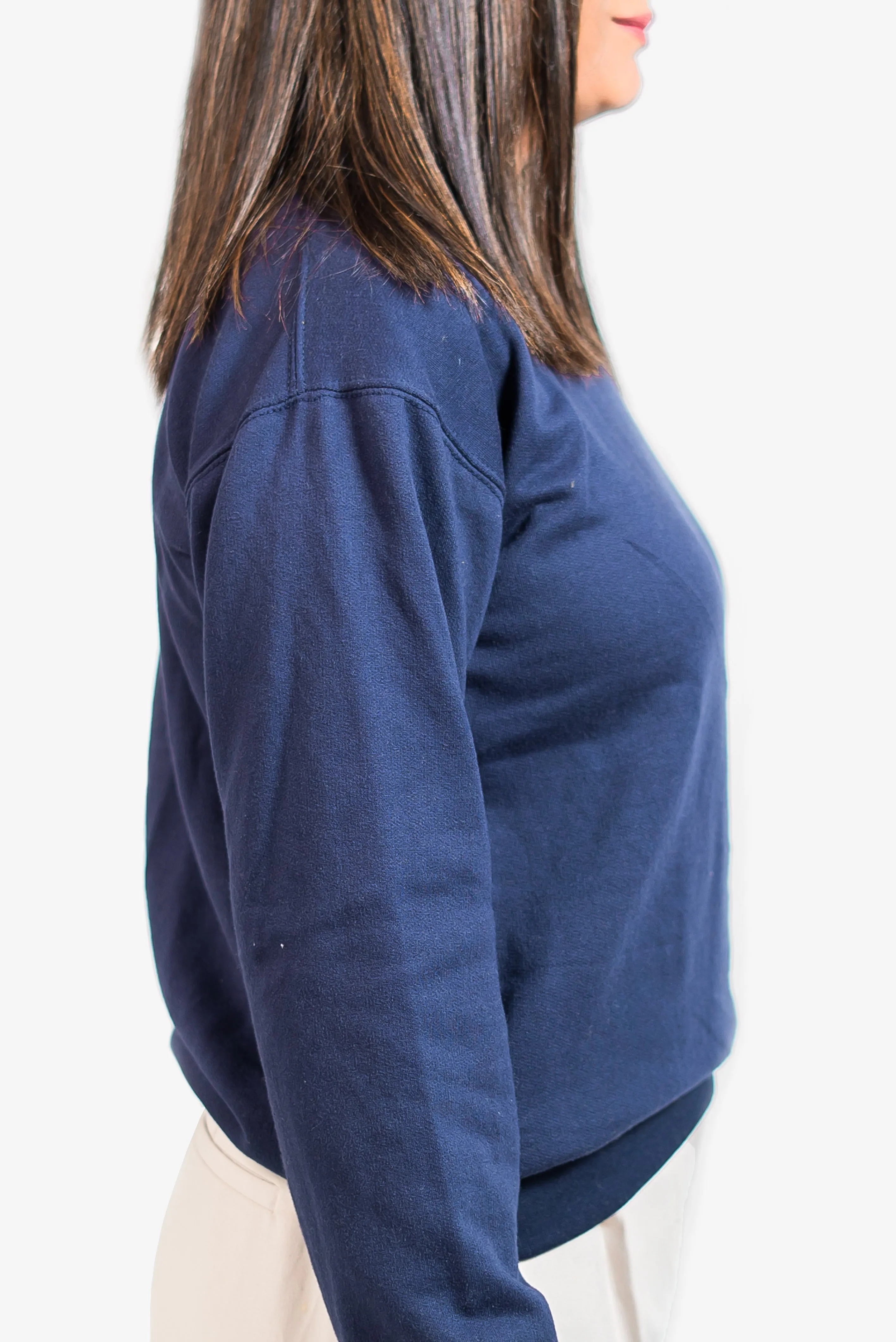 Plain Dark Blue Sweatshirt // Women