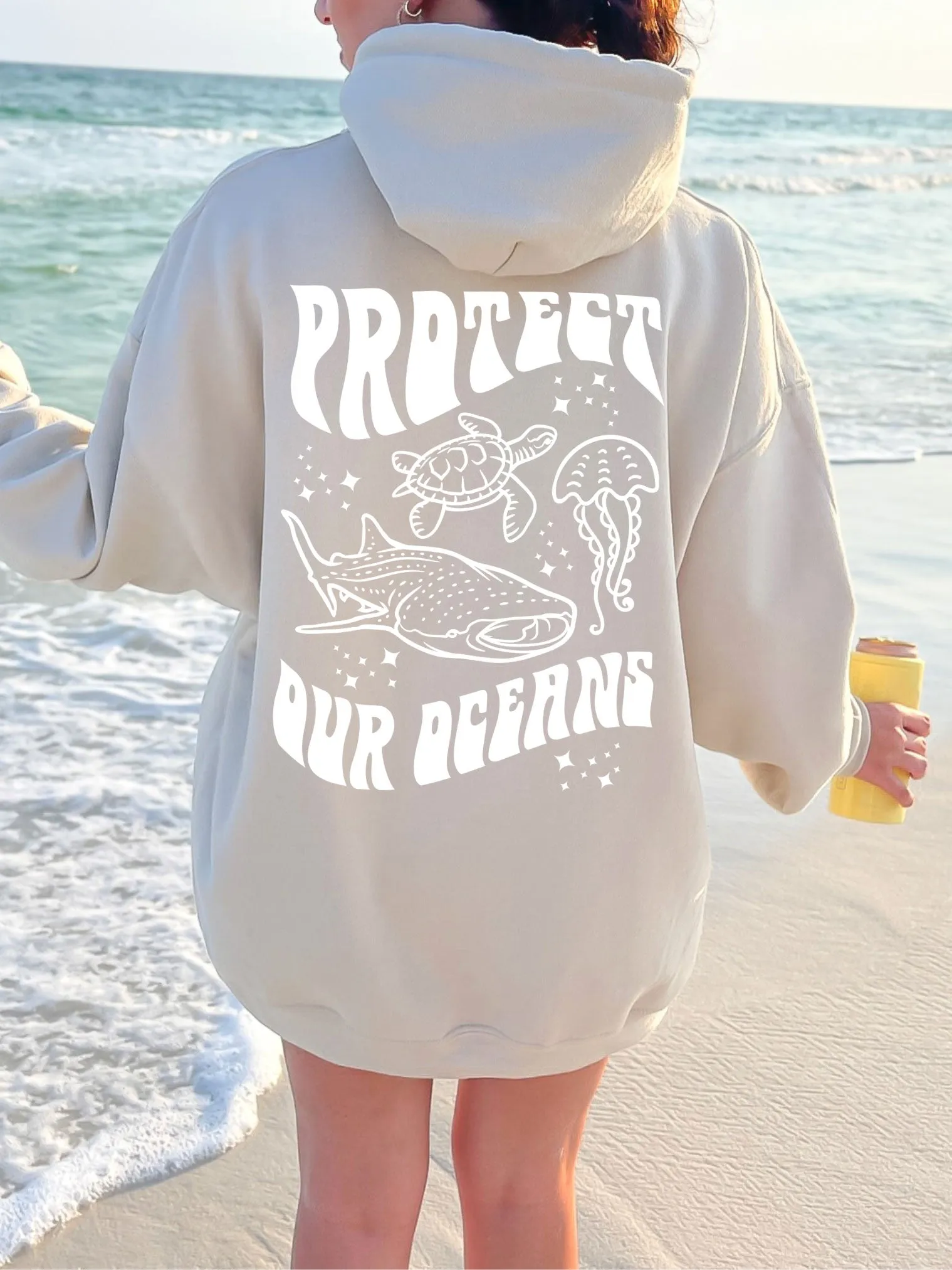 Protect Our Oceans Hoodie - Sea Animals