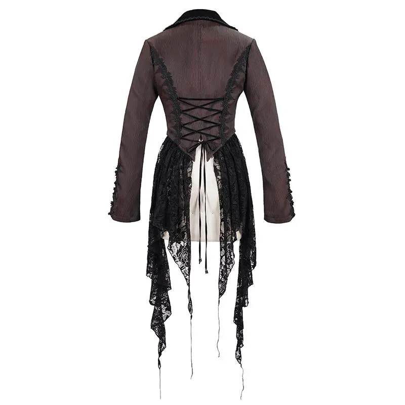 'Spelling Trouble' Gothic Jacket With Distressed Hemline