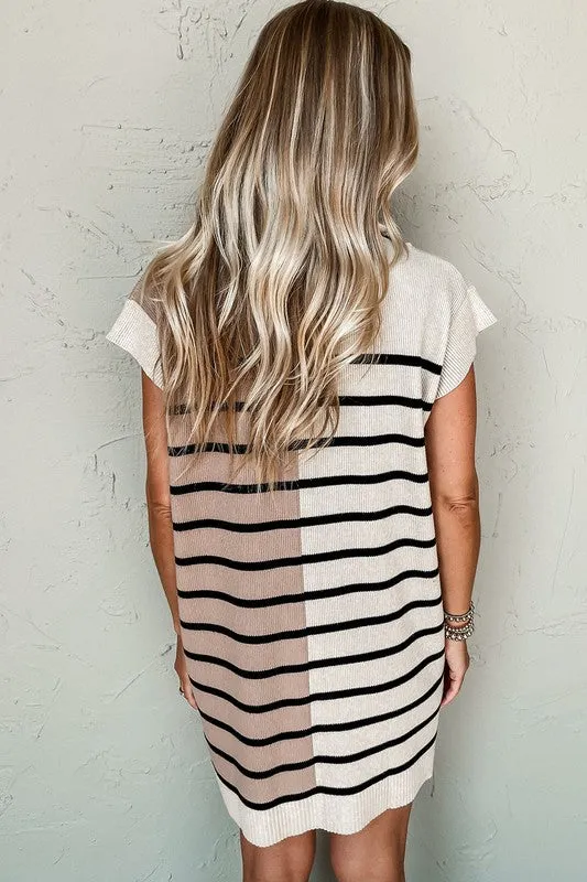 Striped multi colored dress