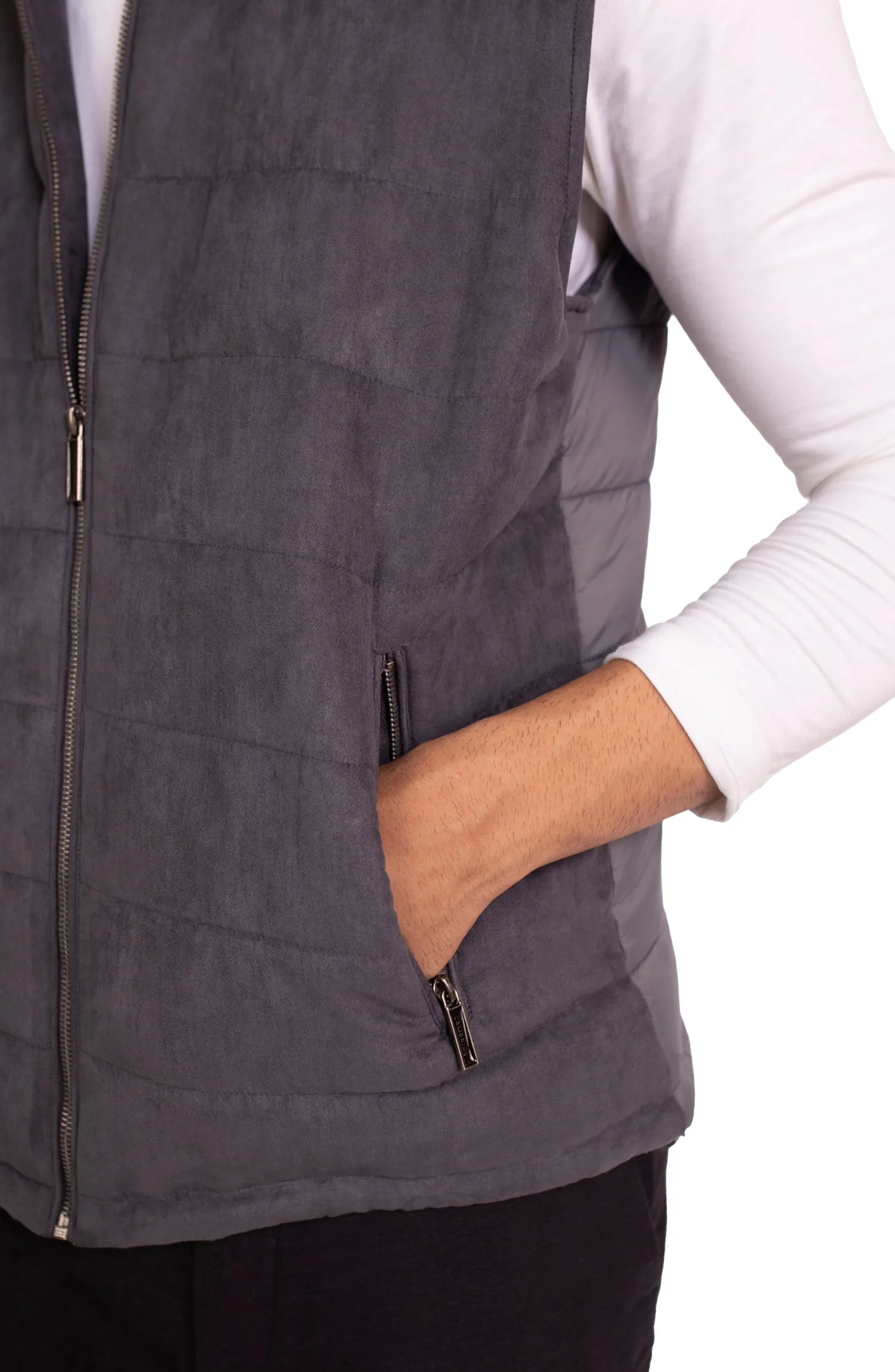 Suede Padded Vests