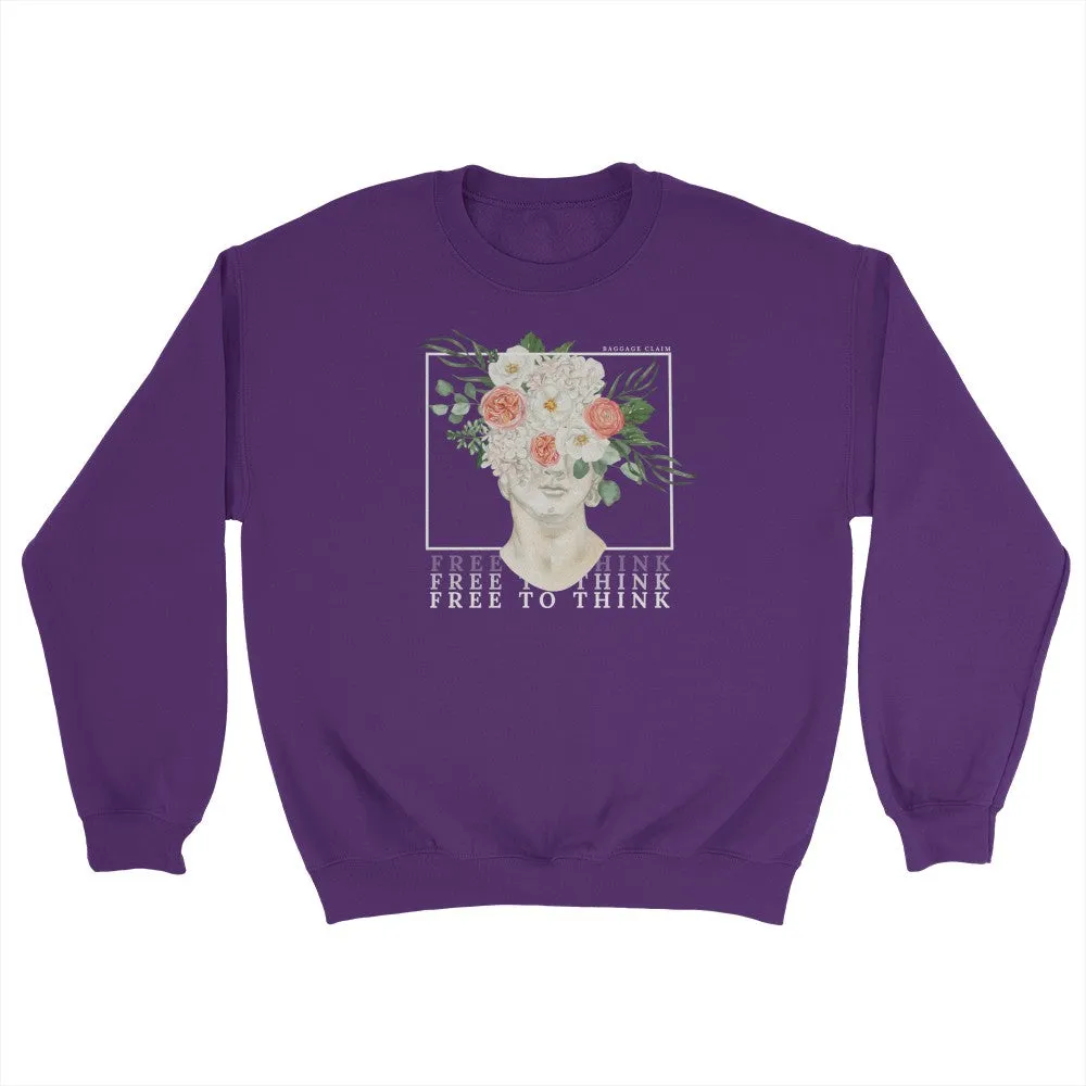THE FLOURISHING MIND UNISEX CREW NECK SWEATSHIRT | GOLD - BLUE - PINK - PURPLE