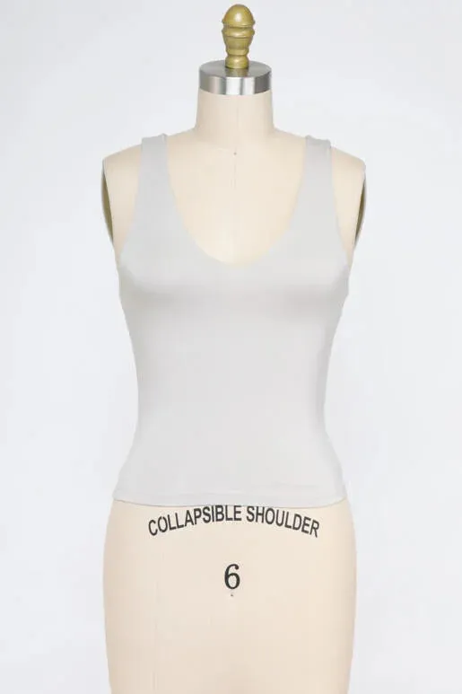 The Madison Best Selling Double Layer Ultra Soft V Neck Crop (Various Colors)