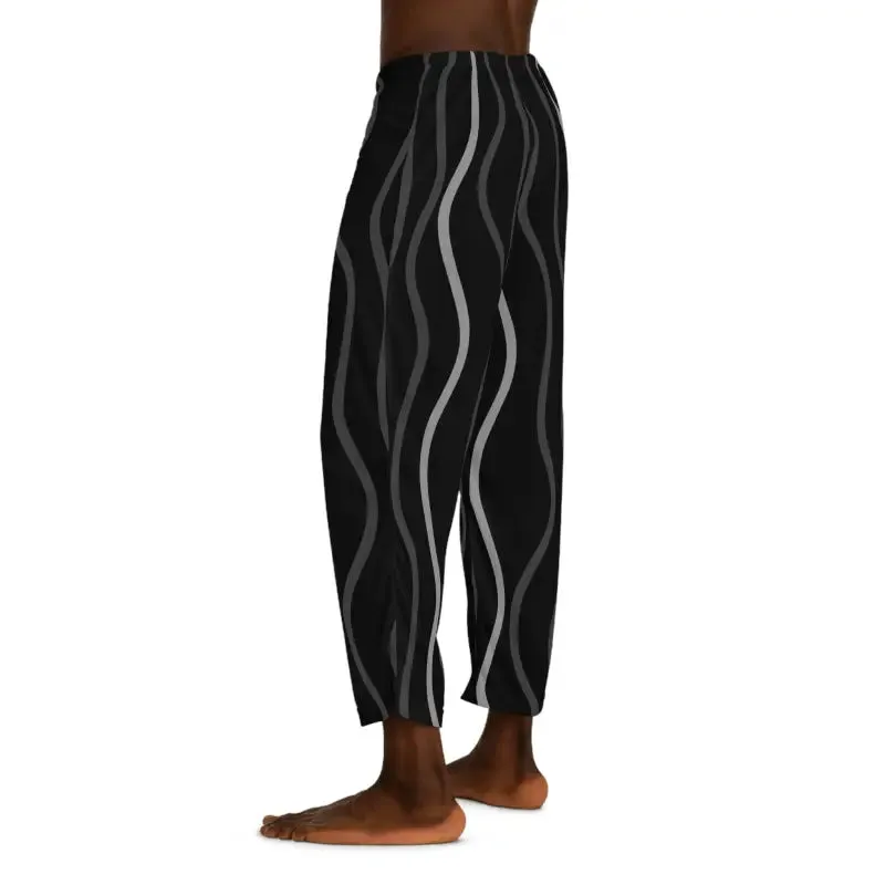 Wavy Vertical Stripes Cozy Pajama Pants